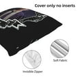 thumbnail image 3 of Womens Wednesday Nevermore Frame Ajax Throw Pillow Cover Black 16"x16" Multicolor, 3 of 5