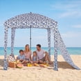 thumbnail image 2 of SHOUFTW Beach Cabana - 6 x 6 ft Cool Beach with Detachable Side Wall & Carry Bag, UPF 50+ for Beach, Camping, Park, Sea Life, 2 of 9