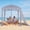 Starfish Shell, variant on Gianna 7.1' x 7.1' Beach Canopy Tent with Side Wall, Easy Setup Sun Shade with Sand Pockets, Coral Tropical, Drak Blue