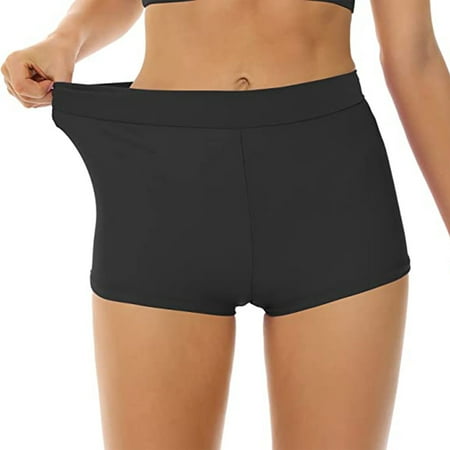 Value for Money  Women Bikini Swim Pants Shorts Bottom Swimsuit  Quick-Dry Material  High Elasticity  Fashionable Print  Beach Pool  Comfortable Fit  Seamless Design  Womens Bathing Suit | Black L