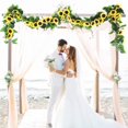 thumbnail image 4 of Guirnalda de girasol artificial de 7.2 ft/pc con 32 cabezas de girasol, flor de seda, hiedra, guirnalda de vid, decoración de girasol para el hogar, cocina, arco de boda, decoración de baby shower Ormromra WMZL-265-2, 4 of 5