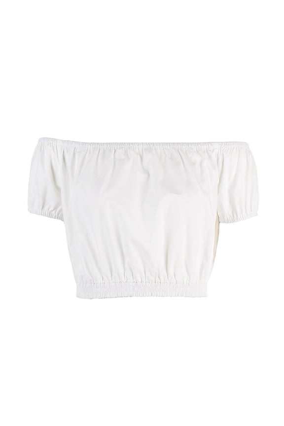Crop Top Off Shoulder Cute Low Back Shirt Short Sleeves Sexy Blouse