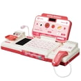 thumbnail image 1 of Juguetes de Caja Registradora de Supermercado Compras Reconocimiento Inteligente Juego de Simulación con Escáner Micrófono Juguete para Niños Rosa, 1 of 7