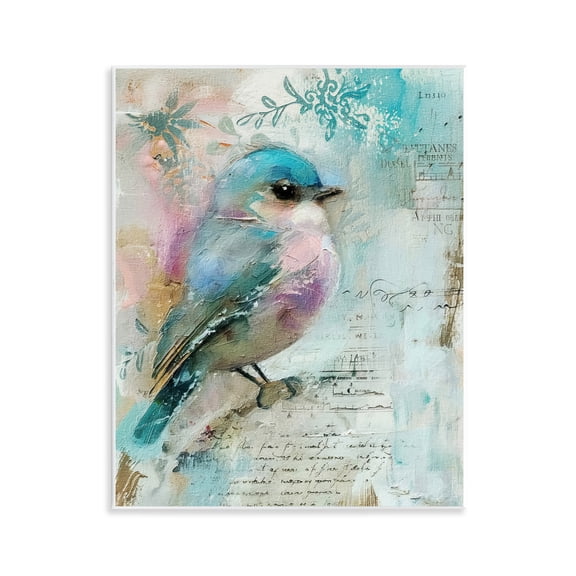 Stupell Industries Vintage Soft Pastel Bird Animals Painting Unframed Art Print Wall Art, 11 x 14