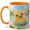 Orange, variant on Cute Yellow Duckling Coffee Mug, Spring Pond Flower Animal Lover Design, 11 oz Ceramic Cup