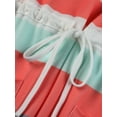 thumbnail image 5 of Franhais Women Summer Dress, Stripe V-Neck Long Sleeves Drawstring Waist Casual Skirt with Pockets for Girls, 6 Colors, 5 of 9