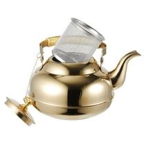 WASHWEPE Tea Kettle for Home Use Golden 1Pcs 8.3X6.3X5.5In