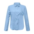 thumbnail image 4 of Ketyyh-chn99 Hauts d'Été pour Femmes Mode Ample Blouse Grande Taille Été Manches Courtes Tunique Décontractée Hauts Confortables Ample Col Rond Hauts Bleu,TG, 4 of 4