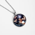 thumbnail image 4 of Starry Unicorn Women's Glass Design Circular Pendant Necklace - Sparkle and Shine with this Elegant Necklace, 4 of 5