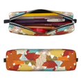 thumbnail image 2 of Fotbe Fall Maple Leaves Pattern Leather Pencil Case, Pencil Pouch with Durable Zipper, Compact and Stylish Organizer for Stationery, Art Supplies, Travel Essentials, 2 of 7
