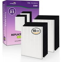Sumbelive D360 True HEPA & Carbon Filter Set for Winix D360 Air Purifier, 2 HEPA   8 Carbon Filters