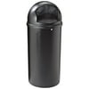 Rubbermaid Commercial FG816088BLA Marshal 15-Gallon Polyethylene Round Classic Container (Black)