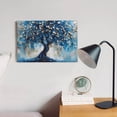 thumbnail image 5 of Aarocafa – 3D Textured Blue Tree Wall Art (Wood Inner Frame) |Modern Relief Canvas Print |Viral Minimalist Home Decor |Blue-Gold Prosperity Accent for Living Room/Bedroom – 20x24in – Inner Frame, 5 of 7