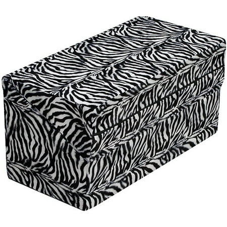 HealthSmart Foldable Pattern Bed Wedge, Zebra, 24" x 24" x 12"