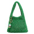 thumbnail image 1 of Bolsa De Almacenamiento Bolsa de vagabundo tejida para mujer, embrague femenino de malla a la moda con colgante bonito (verde) Tmvgtek Para Estrenar, 1 of 9