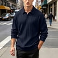 thumbnail image 2 of Vetsdori Long Sleeve T-Shirts for Men Button up Comfortable Pullover Winter Plain Trendy Work Mens Shirts Casual, 2 of 9