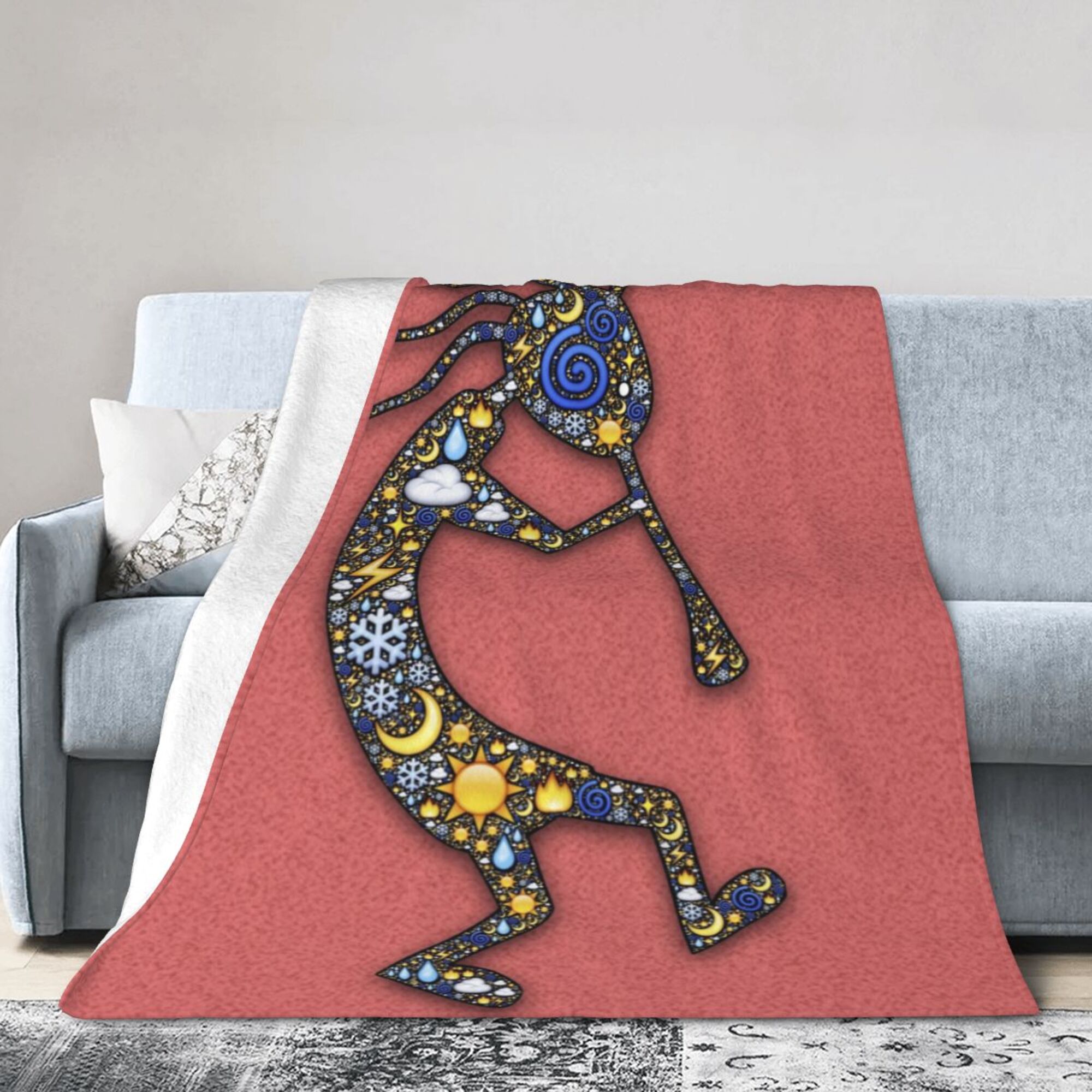 ZICANCN AntiPilling Flannel Bed Throw Blankets Kokopelli Trickster