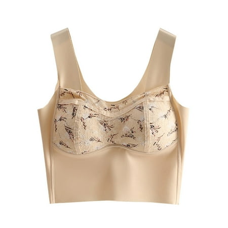 Ramiter Women S Lingerie String Quick Dry Underwear Bras Size Fitness Running Large Shockproof Woman M Beige