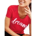 thumbnail image 4 of EV1 from Ellen DeGeneres Dream V Neck Graphic Tee Women's, 4 of 5