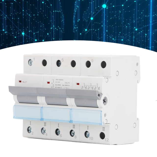 Disyuntor En Miniatura, 400VAC 3P Interruptor De Transferencia Manual De Montaje En Riel DIN Dual De 5 Mm Con Enclavamiento De Un Lado Para Equipos De Circuito RV