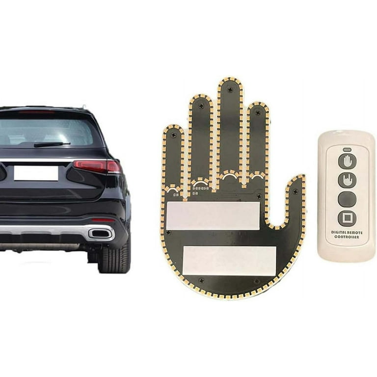 Car LED Fun Interactive Gesture Palm Finger Light Remote Control Warning  Lamp