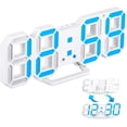 thumbnail image 1 of Wall Clock Digital Alarm Digital Wall Led Number Time Alarm Clock,blue, 1 of 5