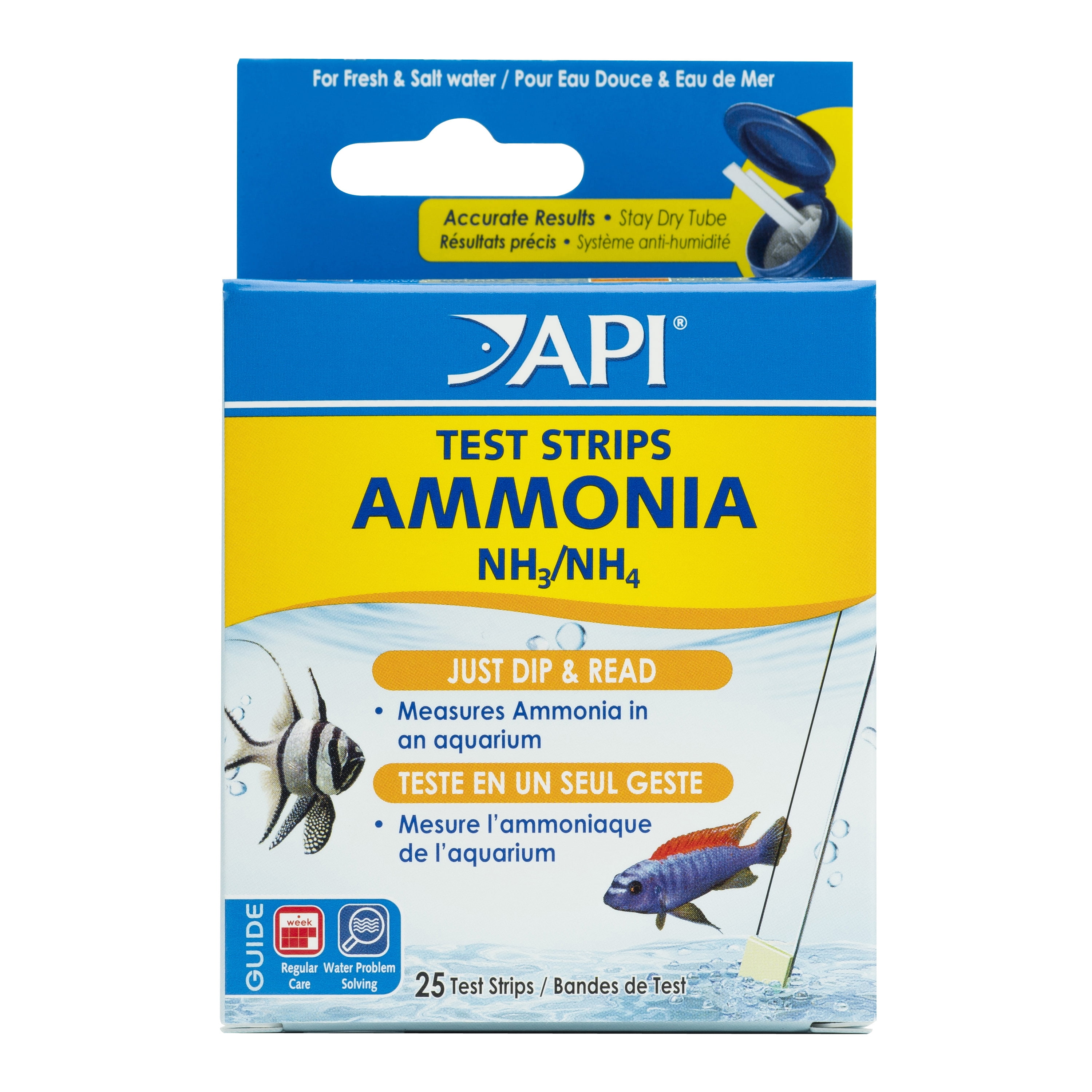 API Ammonia Test Strips, Freshwater And Saltwater Aquarium Water Test