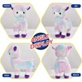 thumbnail image 3 of 12'' Musical Light up Rainbow Alpaca Soft Plush Toy Stuffed LED Animals Night Lights Doll Holiday Birthday Gifts for Toddler Kids, 3 of 5