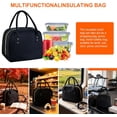 thumbnail image 7 of Insulated Leakproof Lunch Bag for Men Women, Portable Reusable Thermal Lunch Tote Cooler Bag for Meal Prep, Work, Picnic, Travel and Beach Activities, Black, 7 of 7