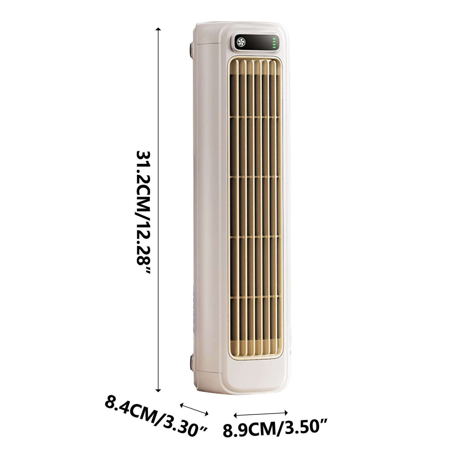 Daiosportswear Tower Fan,Vaneless Desktop Fan,2000mAh,3 Speed Gears,Silent(<36dB),3-6H Runtime,Rechargeable,High Wind,with Charging Cable+Towel,for office/Kitchen/Bathroom,Cooling Fan,Multi-scene Use