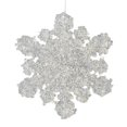 thumbnail image 1 of Vickerman M188100 5 in. Clear Snowflake Silver Glitter  6 per Bag, 1 of 3