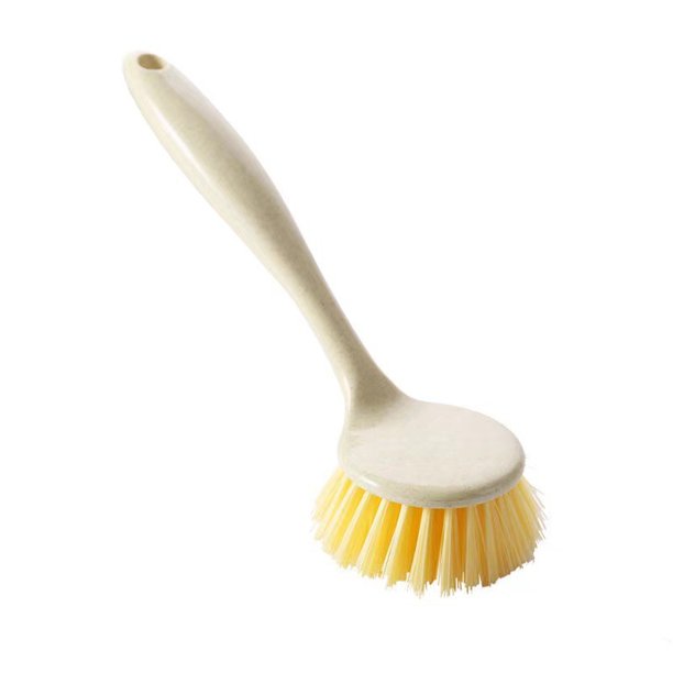 Cepillo para olla de mango largo de paja de trigo, aceite antiadherente, cepillo para lavar platos domésticos, se puede colgar, cepillo de limpieza portátil para fregadero de cocina y estufa