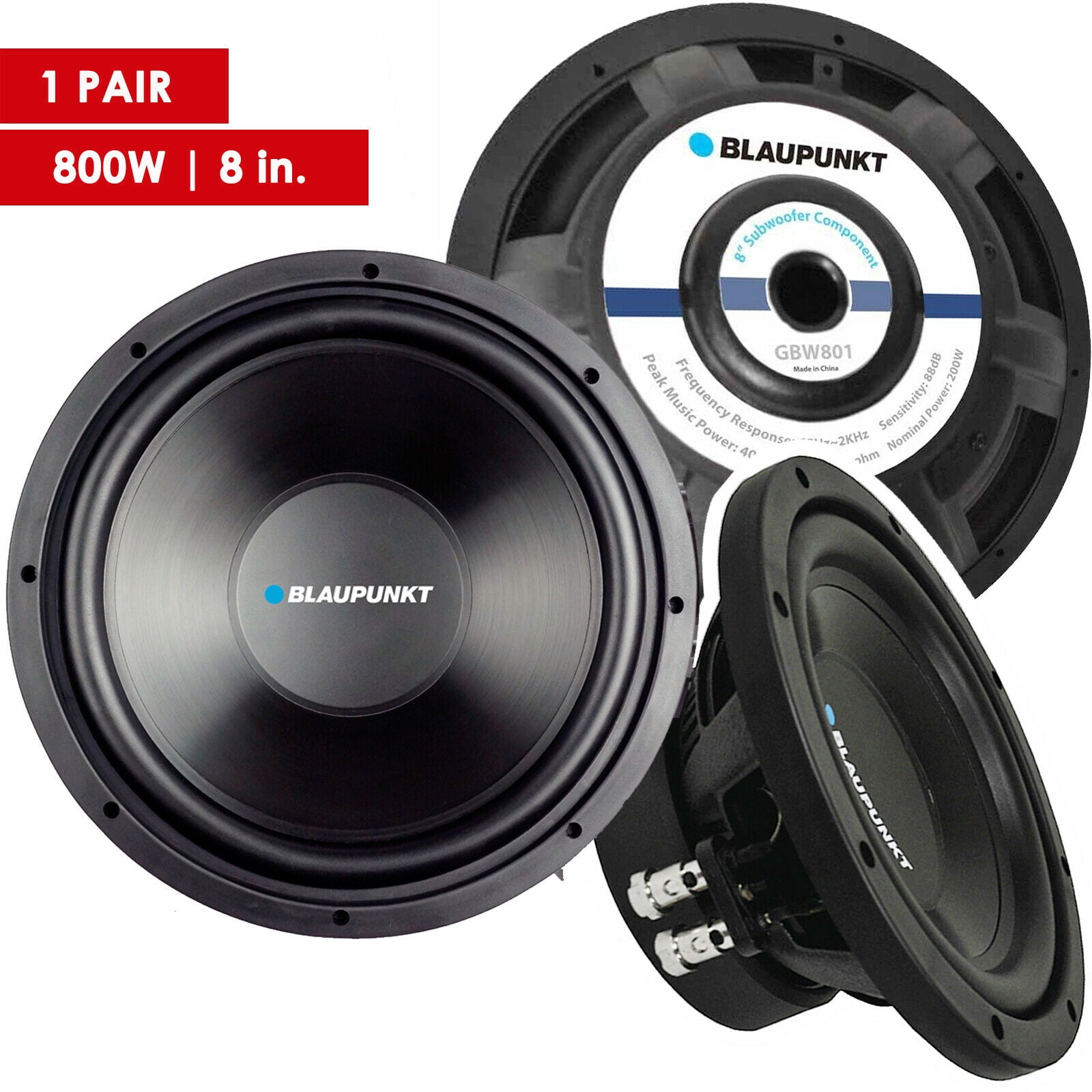 Blaupunkt GBW801 8Inch Single Voice Coil 800W Power Subwoofer Speaker