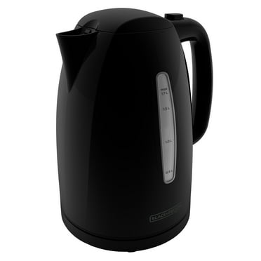 BLACK DECKER 1.7L Rapid Boil Electric Cordless Kettle, Black, KE1500B