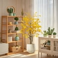 thumbnail image 4 of Artificial Maple Tree, 3.9ft/4.9ft/5.9ft Fake Potted Maple Tree With Planter Large Faux Tree Indoor For Farmhouse Home Wedding Floor Living Room Decoration, 4 of 8