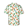 thumbnail image 3 of Daiia Cute Carrot Hawaiian Shirt for Men Gentle Cotton Regular Short Sleeve Casual-Large, 3 of 9