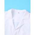 thumbnail image 5 of Sxiwei Men's Short Sleeve One Piece Turn-down Collar Zip-Front Overall with Pocket Jumpsuit White XXL, 5 of 6