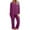 Purple, variant on pstuiky Pajamas for Women Set, Womens Pajamas Set Solid Color Round Neck Long Sleeve Top Elastic Waist Trousers Two Sets of Large Size Home Wear Leisure Black XXL