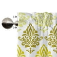 thumbnail image 6 of Skearow Floral Short Window Curtain Kitchen Curtain Scarf Door Cafe Tier Half Window Drapes Yellow 53.15 x 53.94 inches, 6 of 6