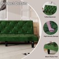 thumbnail image 6 of Giza Convertible Velvet Sofa Bed - Green - Green, 6 of 10