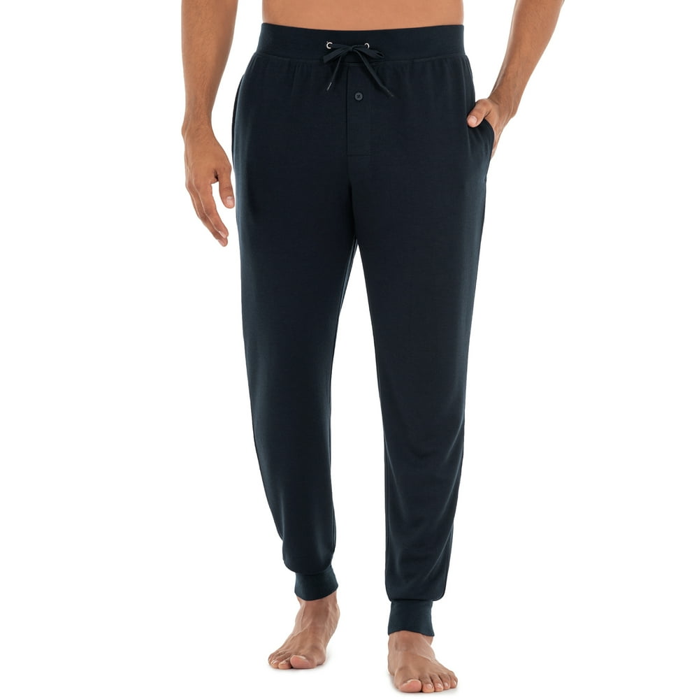 fruit of the loom men's poly rayon jogger sleep pant