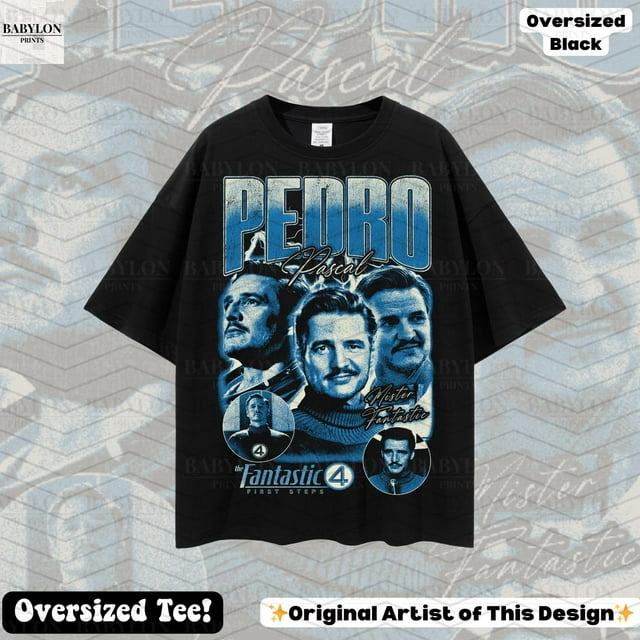 Oversized Pedro Pascal Reed Richards Shirt Mister Fantastic tee Fantastic Four First Steps - As Picture - M