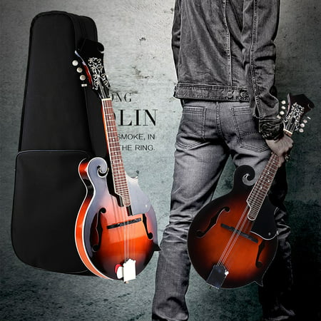 8 String Mandolin F-Style 24 Fret Acoustic Instrument Paulownia electricmandolin with Case