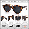 thumbnail image 6 of SA106 Geometric Round Polarized Sunglasses Retro Hipster UV400 TAC Lens / Tortoise Frame - Black Lens, 6 of 8