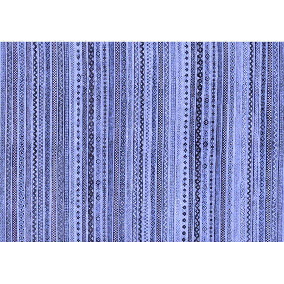 Ahgly Company Indoor Rectangle Abstract Blue Modern Area Rugs, 8' x 12'