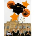 thumbnail image 6 of PMU Graduation "Congrats Grad" Orange Foil Balloon Bouquet Pkg/5, 6 of 6