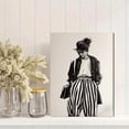 thumbnail image 2 of Qisvanset Black and White Fashion Illustration Canvas Wall Art 15.75x11.81 INCHES, 2 of 8
