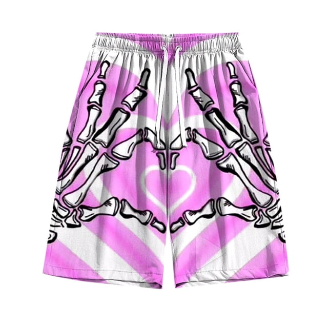 WILLBEST Trunks Quick Men Swim Trunks Board Shorts Summer Beach Shorts with Hand Print For Men