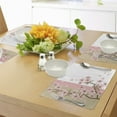 thumbnail image 4 of Ambesonne Japanese Place Mats Set of 4, Romantic Sakura Blooms, Standard Size, Sand Brown Pale Pink, 4 of 6