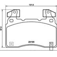 thumbnail image 4 of Brembo OE Part Number P10064 Low-Met Front Brake Pads for Chevrolet Camaro, Corvette, and Tesla Model S, 4 of 4